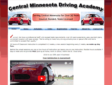 Tablet Screenshot of centralmndrivingacademy.com